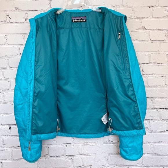 Patagonia Nano Puff Primaloft Diamond Quilted Full-Zip Jacket Turquoise Sz S/M - Picture 10 of 15